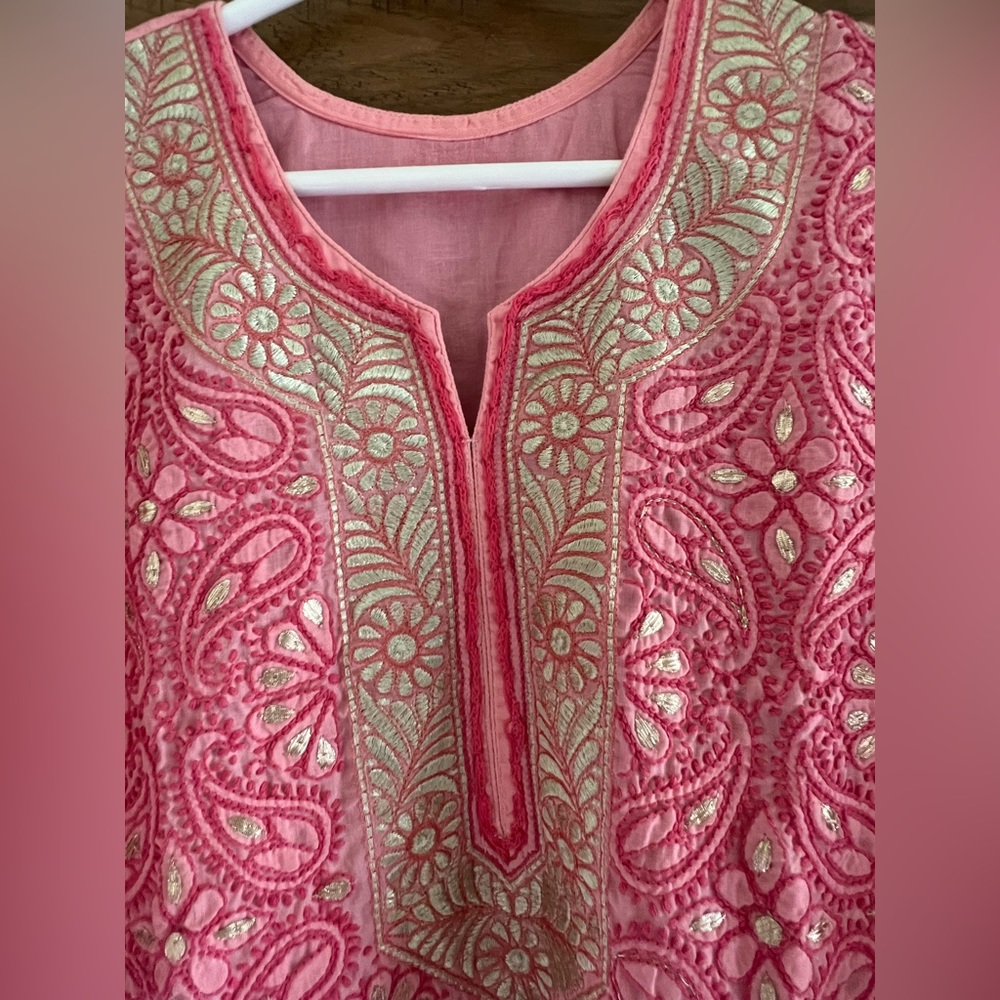 Lucknowi cotton with gotta work - Picture 2 of 7